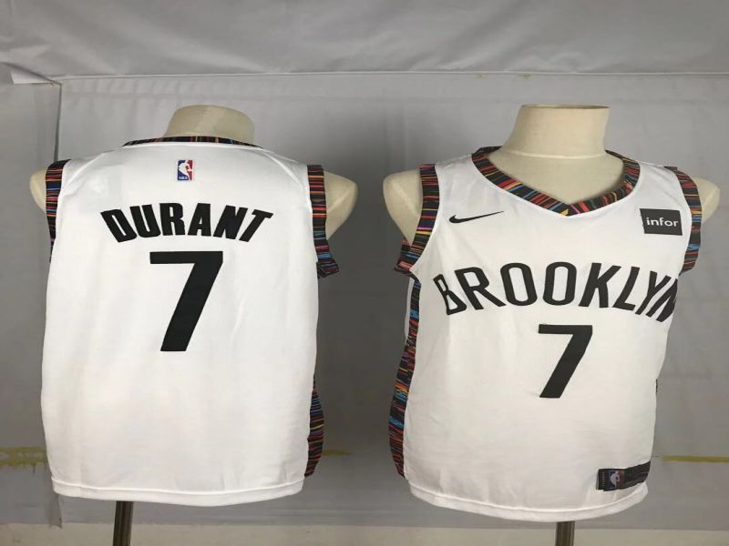 Men Brooklyn Nets #7 Durant White City Edition Game Nike NBA Jerseys->brooklyn nets->NBA Jersey